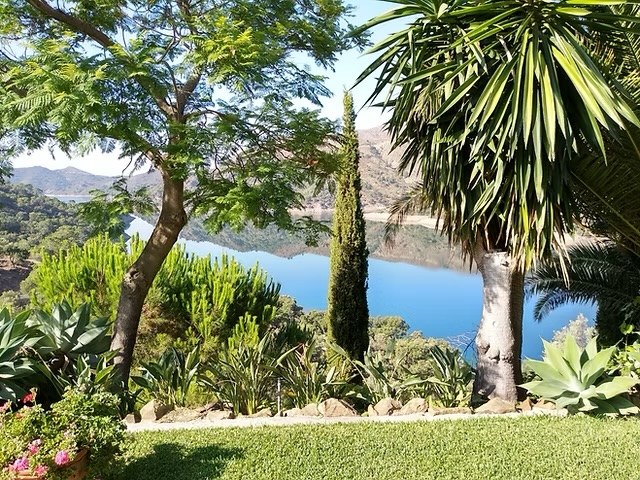 View over Lake Istán from the villa garden