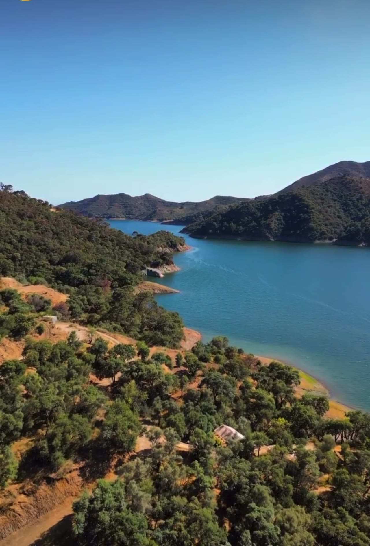 Aerial view across Lake Istán near Marbella